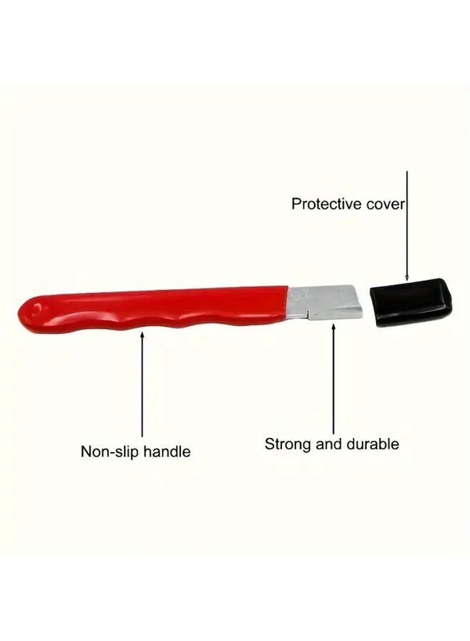 Red Professional Diamond Blade Sharpener with Tungsten Ceramic Stone for Kitchen Knives Scissors Garden Shears - Image 2